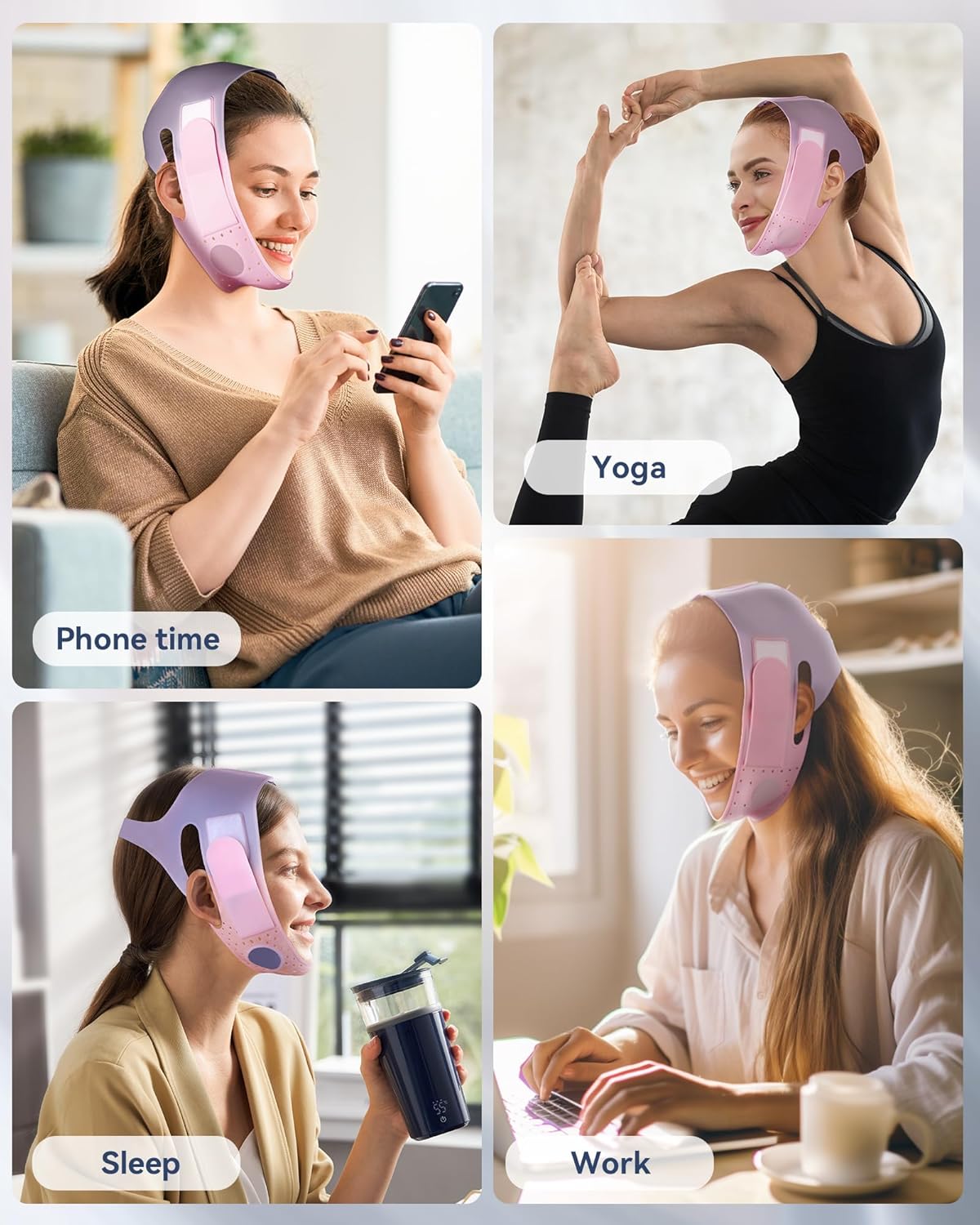 V-Line Sculpting Face Mask – Silicone Chin Strap for Jawline Tightening & Double Chin Reduction