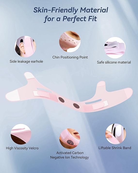 V-Line Sculpting Face Mask – Silicone Chin Strap for Jawline Tightening & Double Chin Reduction