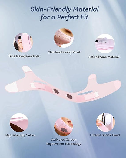 V-Line Sculpting Face Mask – Silicone Chin Strap for Jawline Tightening & Double Chin Reduction