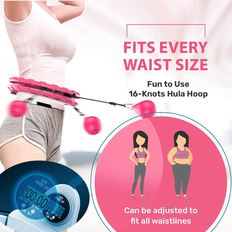 Smart Weighted Hula Hoop - Fun Fitness Core Training | 1 Year Warranty | UPGRADED