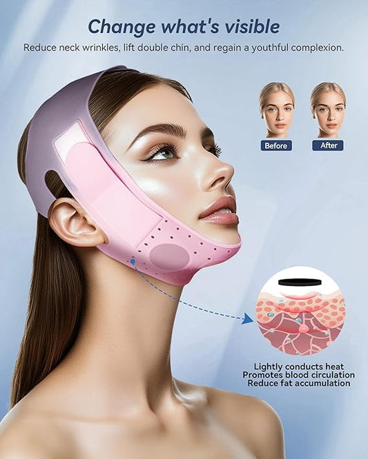 V-Line Sculpting Face Mask – Silicone Chin Strap for Jawline Tightening & Double Chin Reduction
