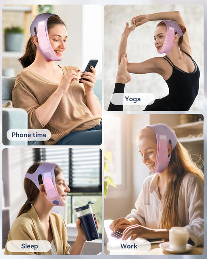 V-Line Sculpting Face Mask – Silicone Chin Strap for Jawline Tightening & Double Chin Reduction